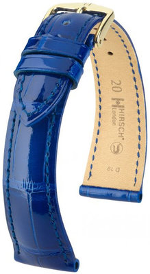 Blue leather strap Hirsch London M 04207182-1 (Alligator leather) Hirsch Selection