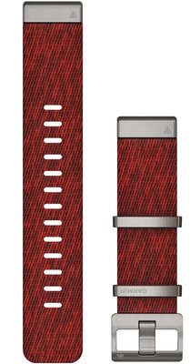 Strap Garmin MARQ, nylon, red, silver clasp