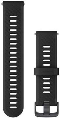 Strap Garmin Forerunner 745, silicone, black, black clasp