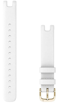 Strap Garmin Lily, leather, white, golden clasp