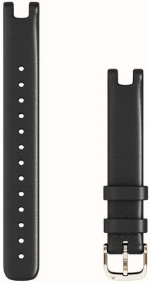 Strap Garmin Lily, leather, black, silver clasp, long