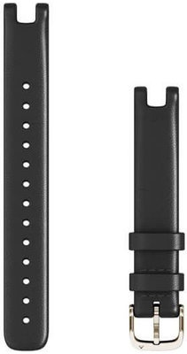 Strap Garmin Lily, leather, black, silver clasp