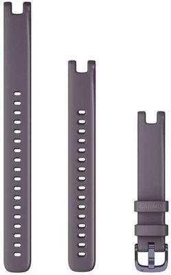 Strap for Garmin Lily, silicone, dark purple (+ elongated part)