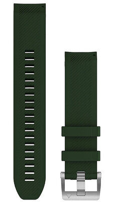 Strap Garmin MARQ, silicone, green, silver clasp