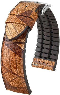 Brown strap Hirsch Leaf L 0921046010-2 (Natural rubber)