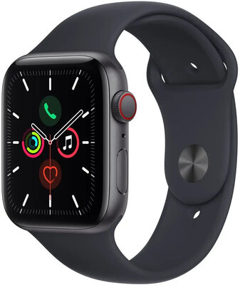 Apple Watch SE GPS + Cellular, 44mm Space Grey Aluminium Case / Midnight Sport Band - Regular