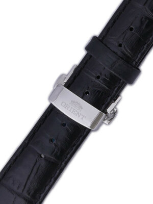 Strap Orient UDCMJSA, leather black (pro model CTD0E)