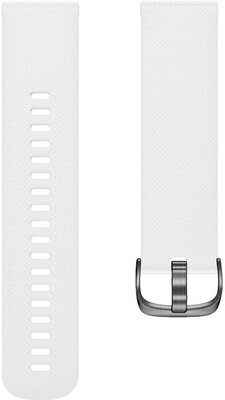 Strap Quick Release 20mm, silicone, white, black clasp (Garmin Venu, Venu Sq, Venu 2 plus aj.)