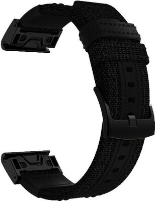 Strap QuickFit 26mm, nylon, black, black clasp (Garmin Fenix 7X/6X/5X, Tactix aj.)