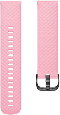 Strap Quick Release 20mm, silicone, pink, black clasp (Garmin Venu, Venu Sq, Venu 2 plus aj.)