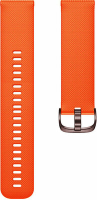 Strap Quick Release 20mm, silicone, orange, black clasp (Garmin Venu, Venu Sq, Venu 2 plus aj.), extended