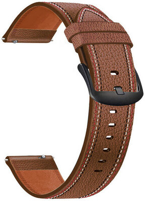 Strap Quick Release 22mm, leather, brown, dark clasp (Garmin Venu, Forerunner 255, Vívoactive 4 aj.)