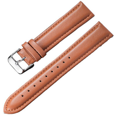 Ricardo Cagli, leather strap, brown, silver clasp