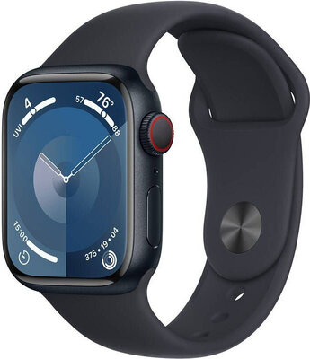 Apple Watch Series 9 GPS + Cellular 41mm Midnight Aluminium Case / Midnight Sport Band - S/M