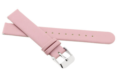 Children's polyurethane strap 15mm, pink, silver buckle