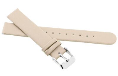 Children's polyurethane strap 15mm, beige, silver buckle