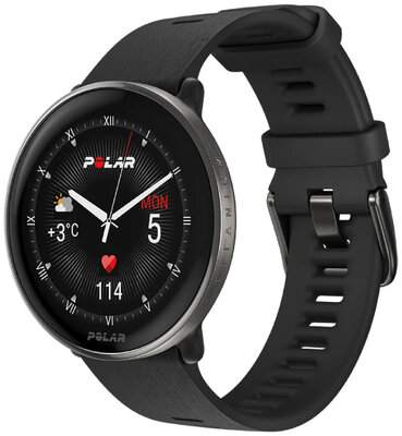 POLAR Ignite 3 Titan sporttester size. S-L silicone strap black