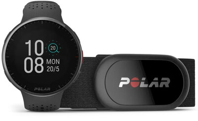 Polar Pacer Pro + HR sporttester S-L black-grey