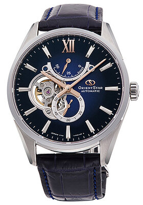 Blue leather strap Orient Star UL026012J9 (for model RE-HJ00)