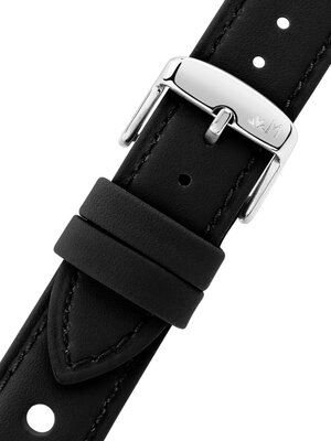 Leather strap Morellato Tropea 5968D99.019 M, black, recycled material