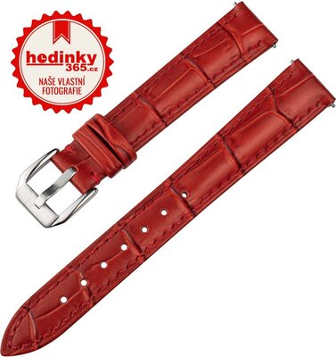 Red leather strap Ricardo Bergamo