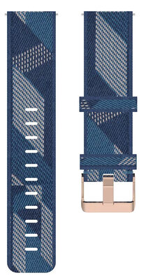 Quick Release strap 20mm, nylon, blue, velcro (Garmin Venu, Venu Sq, Venu Sq 2, Venu 2 plus, etc.)