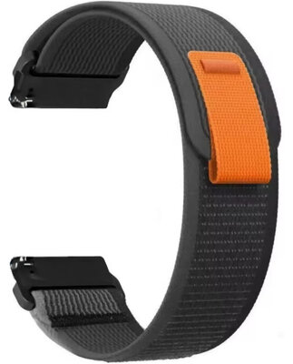 Quick Release strap 20mm, nylon, grey, velcro (Garmin Venu, Venu Sq, Venu Sq 2, Venu 2 plus, etc.)