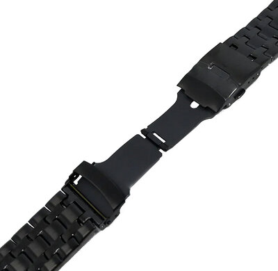 Black steel bracelet Ricardo Arrone, folding clasp