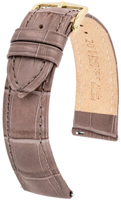 Grey-brown leather strap Hirsch Duke M 01028137-1 (calf)