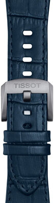 Blue leather strap Tissot T852.049.411 for Tissot PRX 42mm