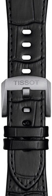 Black leather strap Tissot T852.049.415 for Tissot PRX 42mm