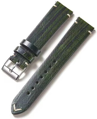 Ricardo Firenze leather strap, green