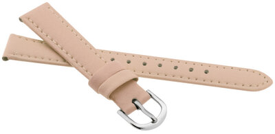 Leather strap JVD, 14mm, beige, children's