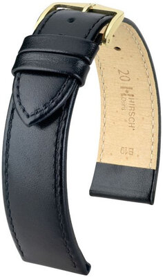 Leather strap Hirsch Osiris M 03475150NQ-1, black, calf leather