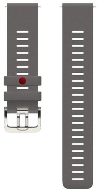 Polar 22mm silicone strap, grey, size M/L