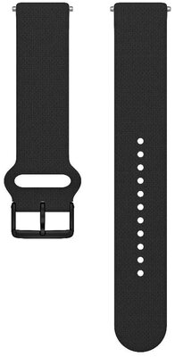 Polar silicone strap 20mm, black, size S-L