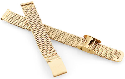 Metal strap JVD RJ-TS67 17mm, gold, ladies