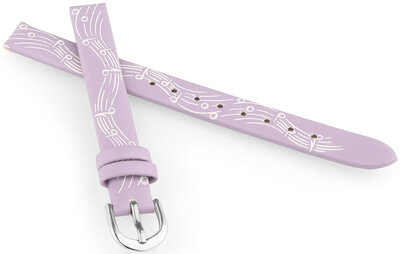 Leather strap JVD RJ7222.1 10mm, purple, children's