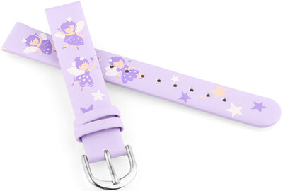 Leather strap JVD RJ7223.5 14mm, purple, children's