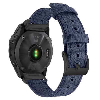 Ricardo Nylon Strap 22mm (for Garmin Fenix 8/7/6 (47mm), Epix 2 etc.), blue V3, QuickFit