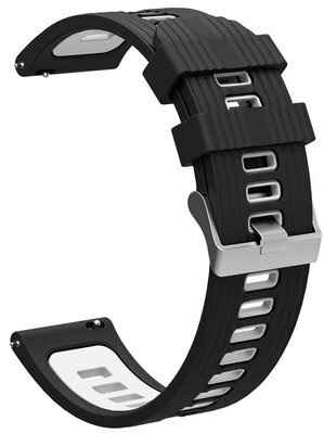 Silicone strap Ricardo 20mm (for Garmin Fenix 8/7S/6S (43mm), etc.), black V3, Quick Release