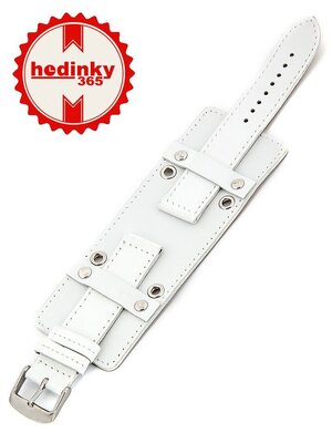 Unisex white leather strap BH-5-B