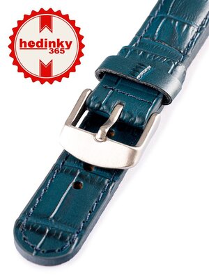 Unisex leather blue strap for watches W-080-F