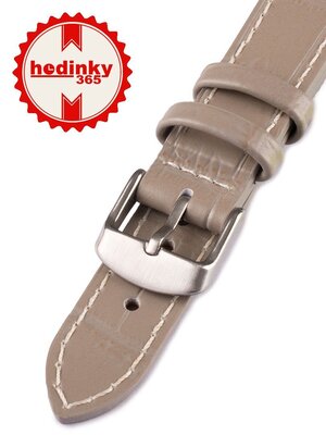 Unisex leather grey strap for watches W-140-G