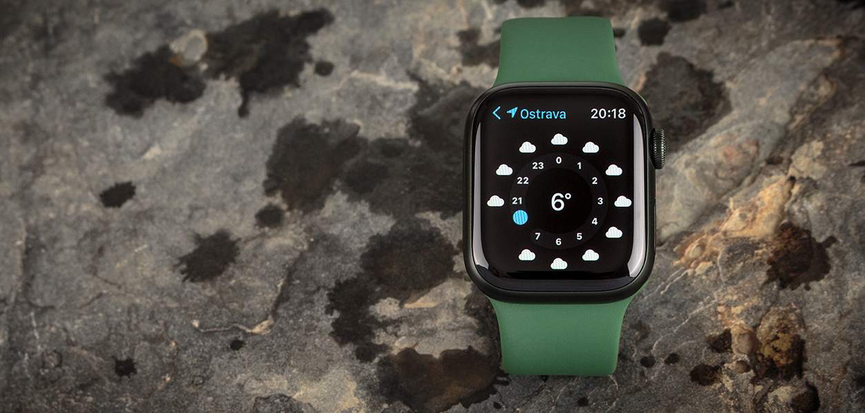 Apple Watch Series 7 GPS, 41mm Green Aluminum Case with Clover Sport Band -  Regular